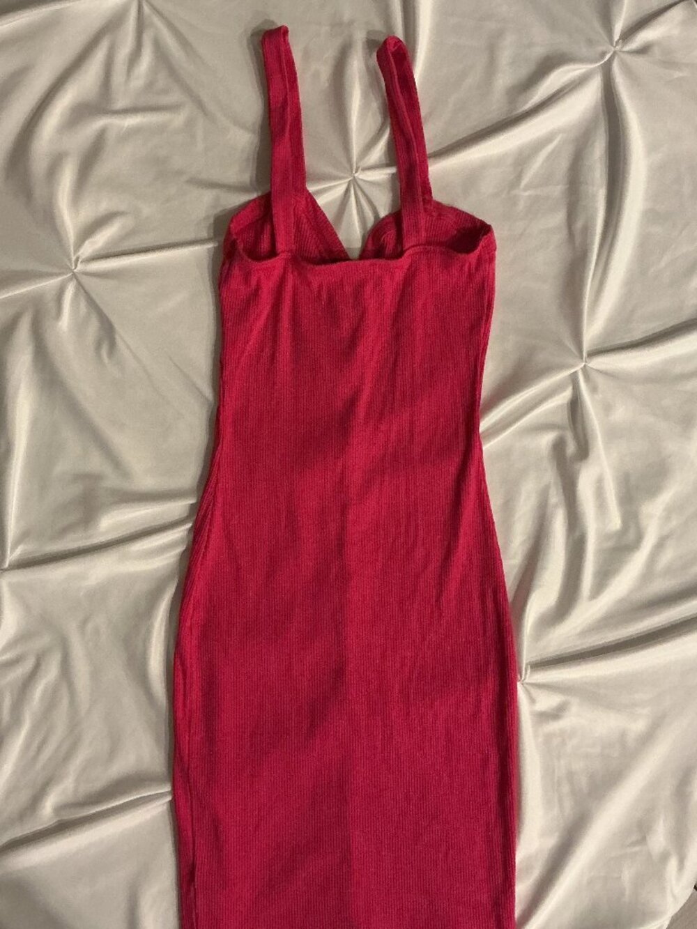 Maverick the Collection Hot Pink Ribbed Dress - Picture 5 of 5